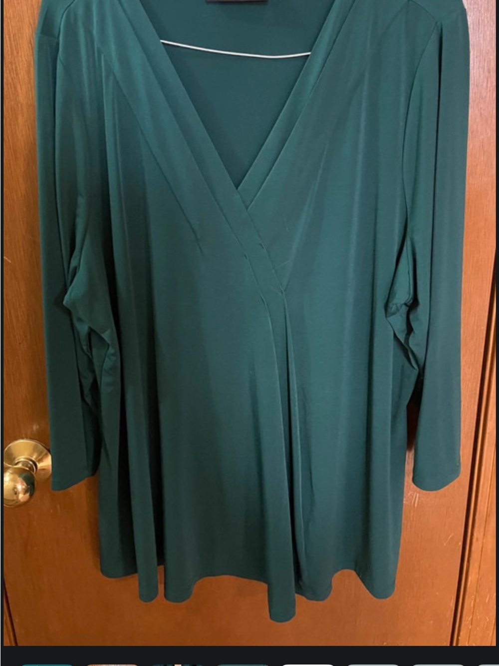 Lane Bryant Emerald Green Surplice V-Neck Tunic